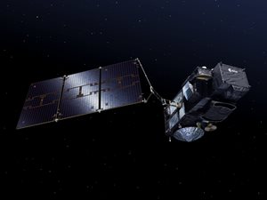 Artist impression of Sentinel-3 - image courtesy of ESA, P. Carril Artist impression of the Sentinel-3 satellite in orbit